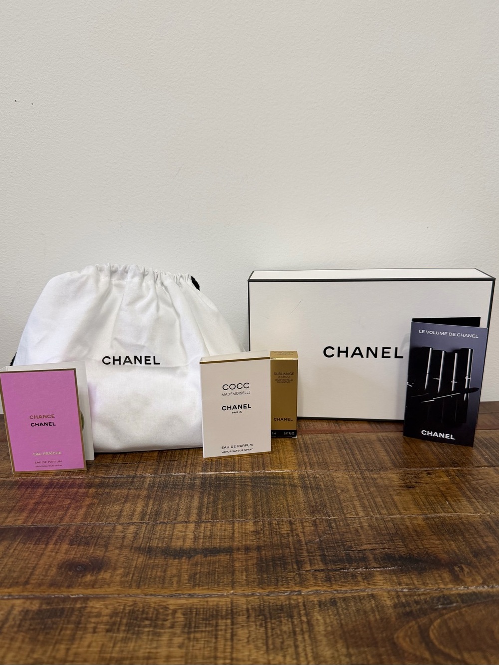 Authentic Chanel Gift Box & Cloth Bag Bundle